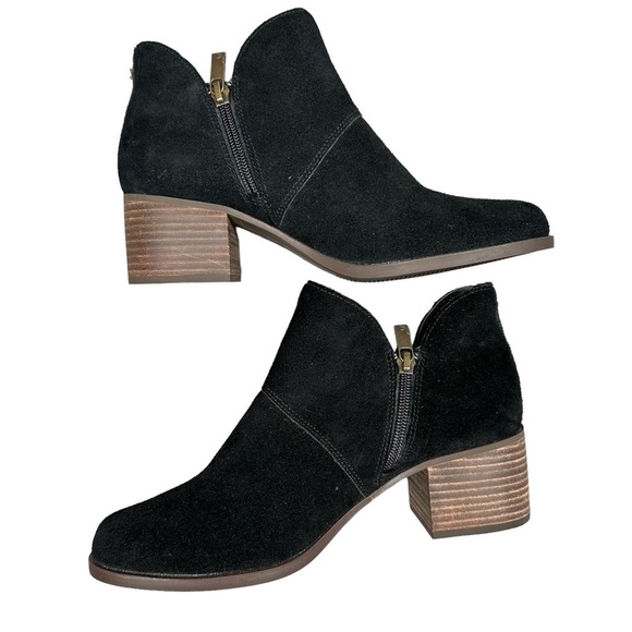 Koolaburra UGG Sofiya Suede Studded Bootie Black Size 8 - Picture 3 of 10